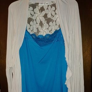 Cardigan with tank top